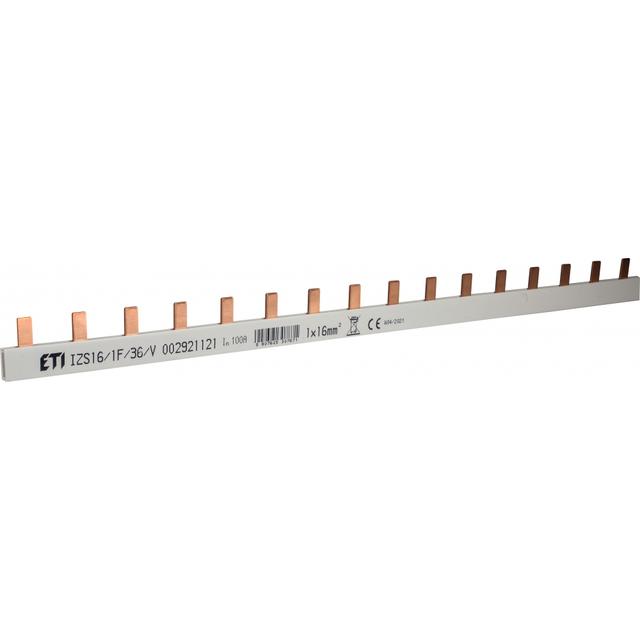 Szyna łączeniowa sztyftowa 1P 100A 16mm2 (36 mod.) IZS16/1F/36/V (1m) 002921121 ETI