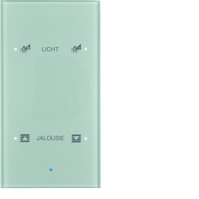 BERKER KNX TS Sensor dotykowy podwójny konfigurowalny szkło aluminium 75142134 HAGER