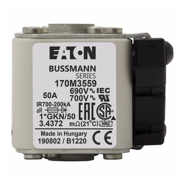 FUSE 50A 690V 1*GKN/50 AR UC Wkładka szybka 50A AC 690V rozmiar 1 45x59x51 mm aR IE 170M3559 EATON