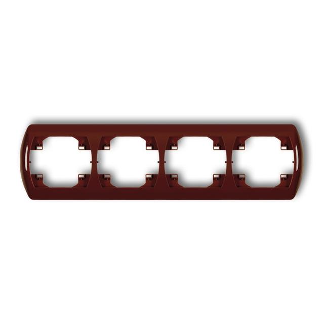 TREND Ramka pozioma poczwórna brązowa