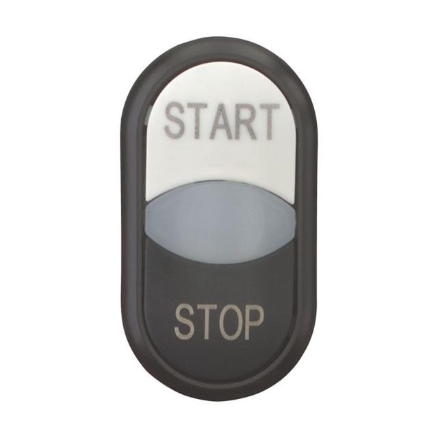 M22S-DDL-WS-GB1/GB0 Napęd przycisku podwójny czarno/biały /START-STOP/ z podświetleniem z samopowrot