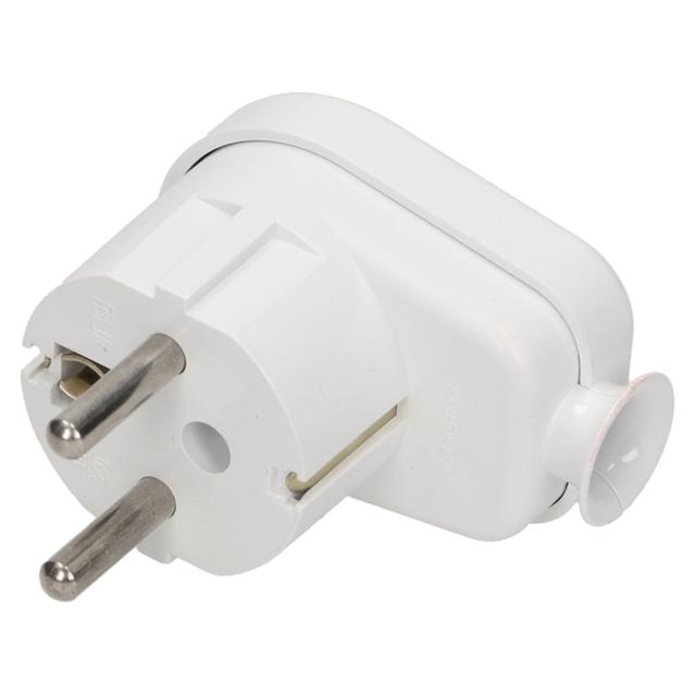 Wtyczka kątowa biała WT-16U/BIAŁY ORNO