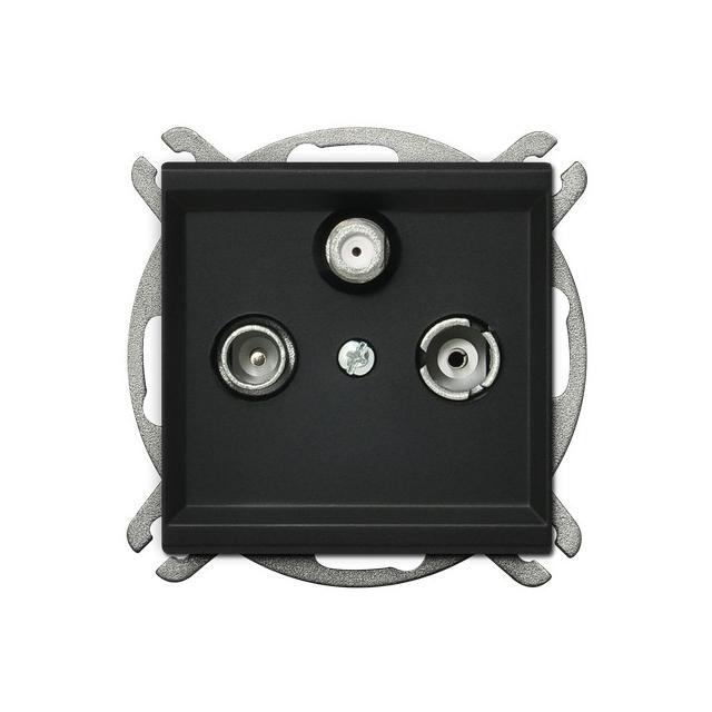 SONATA Gniazdo RTV-SAT końcowe - kolor czarny metalik