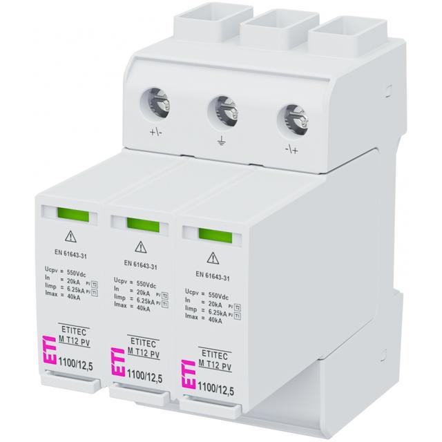 ETITEC M T12 PV 1100/12,5 Y RC Ogranicznik przepięć Typ1,T2 (kl.B,C) do systemów PV
