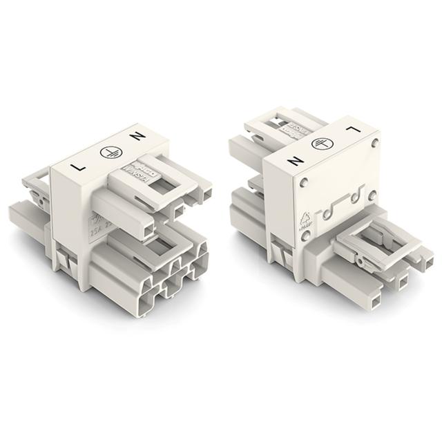 WINSTA rozgałęźnik typu h 3-torowy wtyk-gniazdo / gniazdo biały