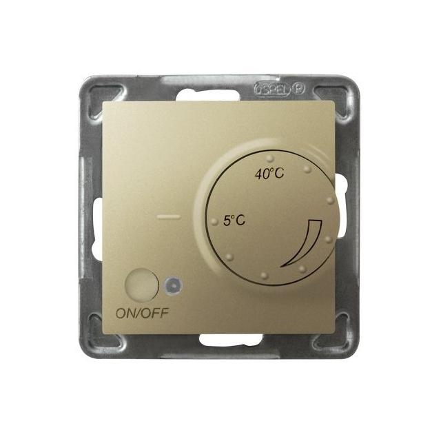 IMPRESJA Regulator temperatury z czujnikiem napowietrznym - kolor złoty metalik