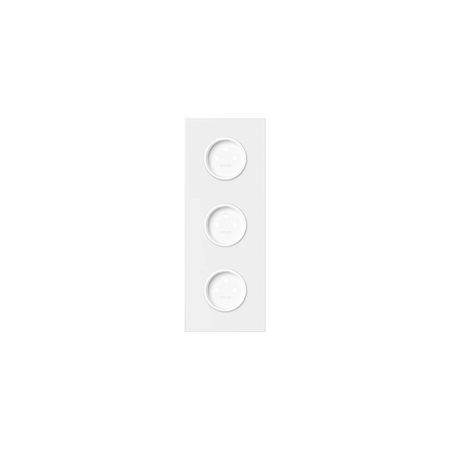 Simon 100 Panel 3-krotny: 3 gniazda zasilające biały mat 10020315-230 KONTAKT