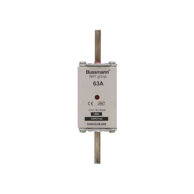 NH FUSE 63AMP 690V gG SIZE 1 Wkładka NH1 63A 690V GL/GG podwójny wskaźnik 63NHG1B-690 EATON