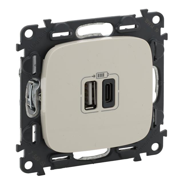 Valur:K Ładowar 2Xusb A+C 3A 754966 LEGRAND