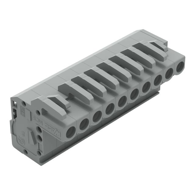 MCS-MIDI Classic gniazdo kątowe 10-bieg. szare raster 5 mm /50szt./ WAGO