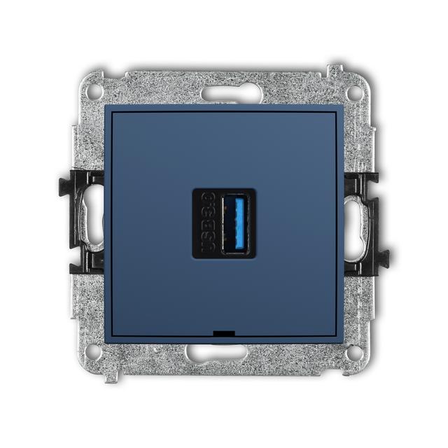 ICON Mechamizm gniazda pojedyncze USB typ A-A 3.0 navy blue 64IGUSBBO-5 KARLIK