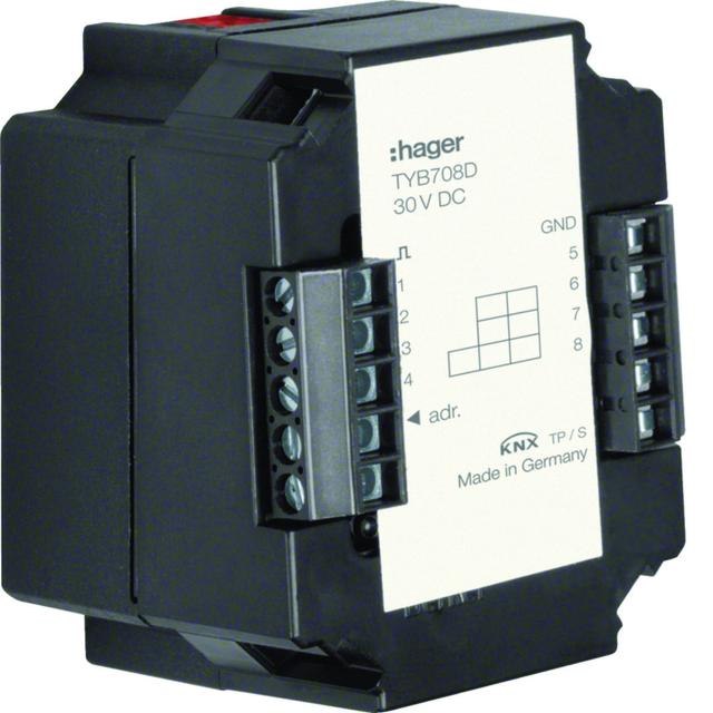 KNX Interfejs uniwersalny 8-krotny komfort p/t czarny TYB708D HAGER