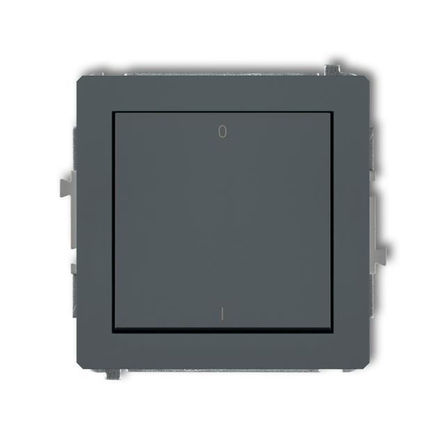 DECO Mechanizm łącznika dwubiegunowego grafitowy mat