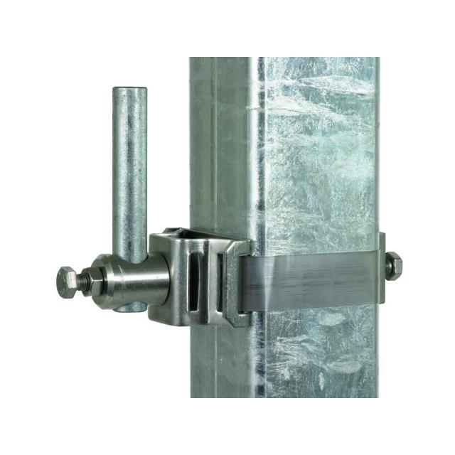 Obejma taśmowa dla iglic 16 mm, do profili 40x60 do 70x70 mm, stal nierdzewna NIRO