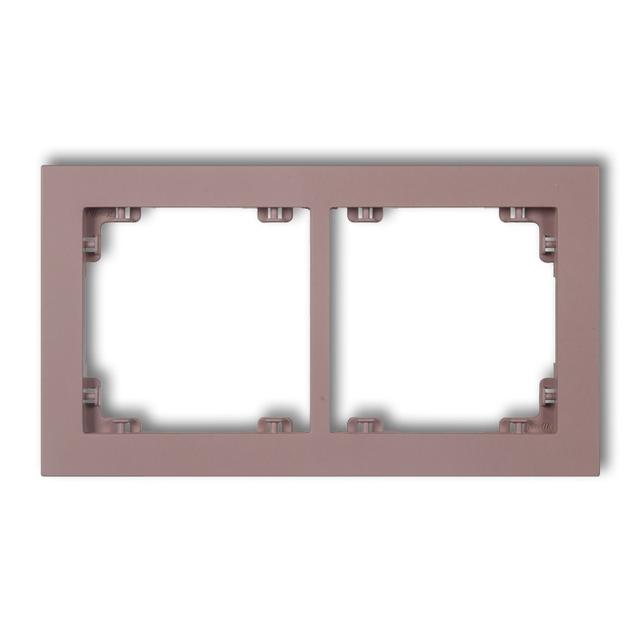 DECO Ramka uniwerstalna podwójna z tworzywa DECO Pastel Matt lawendowy
