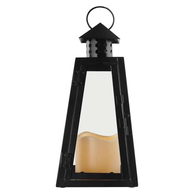 Lampion 1 LED świeczka 26,5 cm czarny 3x AAA vintage IP20 DCLV18 EMOS