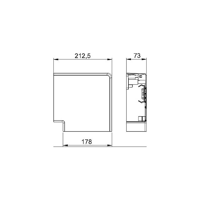 GK-FH70170CW, Naroże płaskie