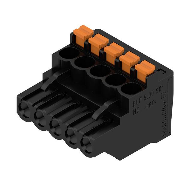 BLF 5.00HC/05/90 SN BK BX Wtyk PCB (złącze wiązki), 5.00 mm, Liczba biegunów: 5, PUSH IN, Złącze sprężynowe /72szt./ 1979300000 WEIDMÜLLER