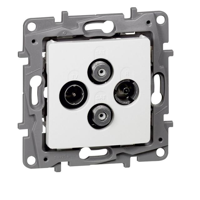 NILOE/NILOE SELECTION - GNIAZDO TV-RD-SAT-SAT KOŃCOWE TYPU GWIAZDA 1,5 DB BIAŁE, Legrand