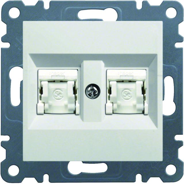 lumina Gniazdo komputerowe podwójne RJ45 kat.5e UTP biały WL2120 HAGER