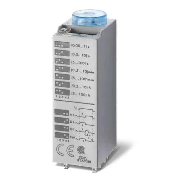 Przekaźnik czasowy do gniazd 3 P; 10A; 12V AC/DC; AI, DI, SW, GI