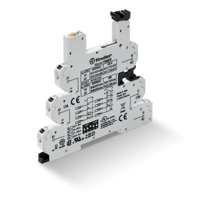 Gniazdo MasterTIMER do przekaźników serii 34; zaciski push-in