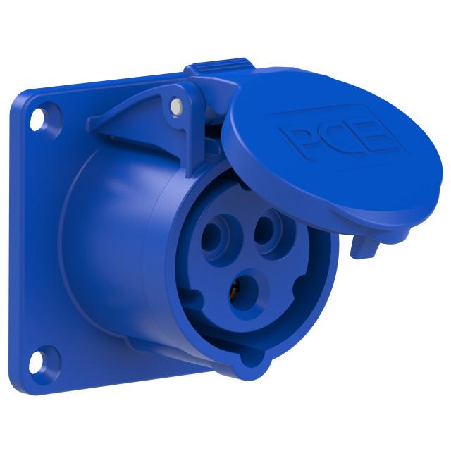Gniazdo tablicowe 16A 3P 230V 70x70 niebieskie IP44 313-6 PCE