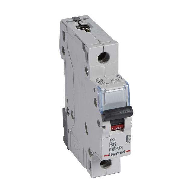 Wyłącznik Nadprądowy 1P B6A 6kA AC S301 TX3 403353 LEGRAND