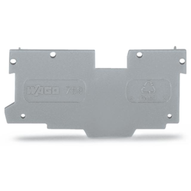 Ścianka końcowa/wewnętrzna gr. 1,1mm szara /25szt./ 769-305 WAGO