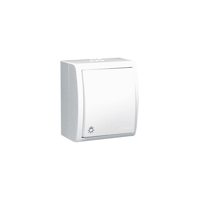 Simon Aquarius Przycisk światło bryzgoszczelny IP54 10A 250V zaciski śrubowe biały AQS1/11 KONTAKT