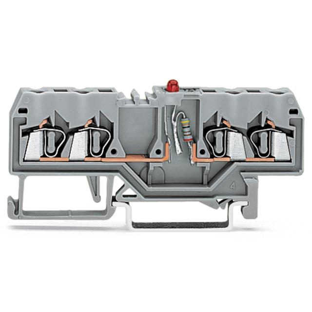 złączka 4-przewodowa 2,5 mm2 z LED szara /100szt./ WAGO