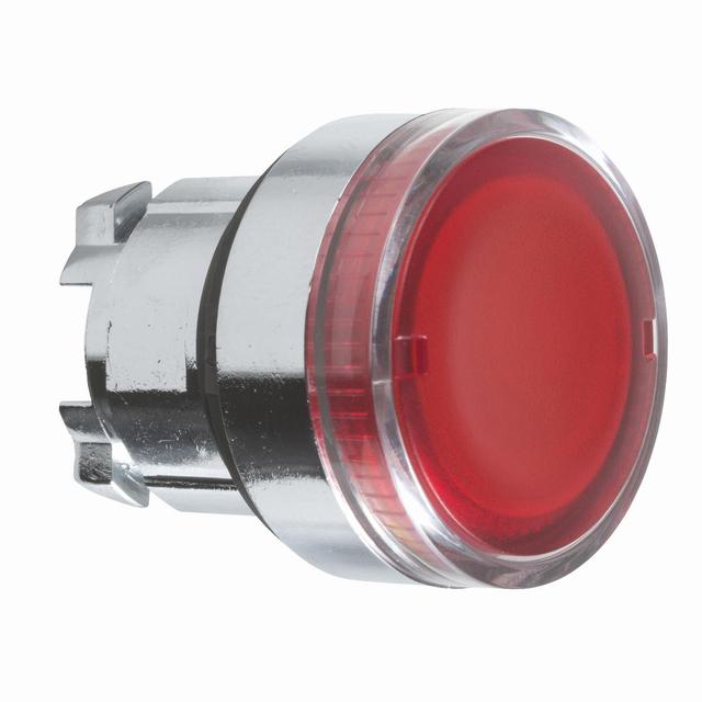 Harmony XB4 Przycisk płaski z samopowrotem żarówka BA9s czerwona metalowa ZB4BW34 Schneider