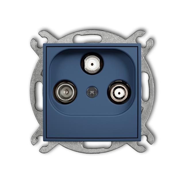 ICON Mechanizm gniazda abonenckiego 2 wyjścia SAT + TV navy blue