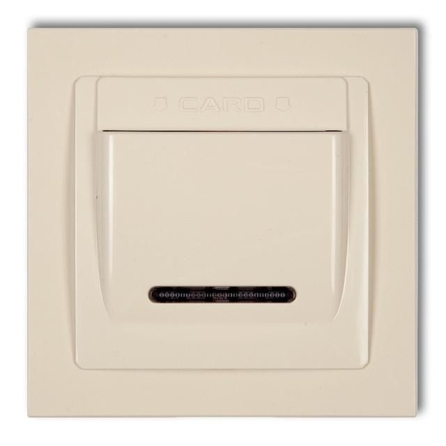 DECO Łącznik hotelowy z ramką uniwersalną pojedynczą z tworzywa DECO beżowy