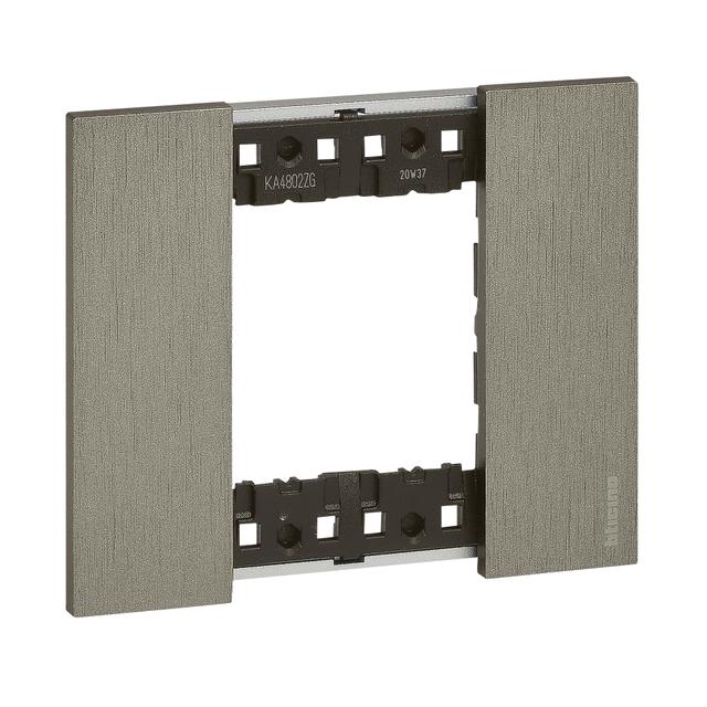Living Now - Ramka 2 Moduły - Steel Bticino KA4802ZG LEGRAND