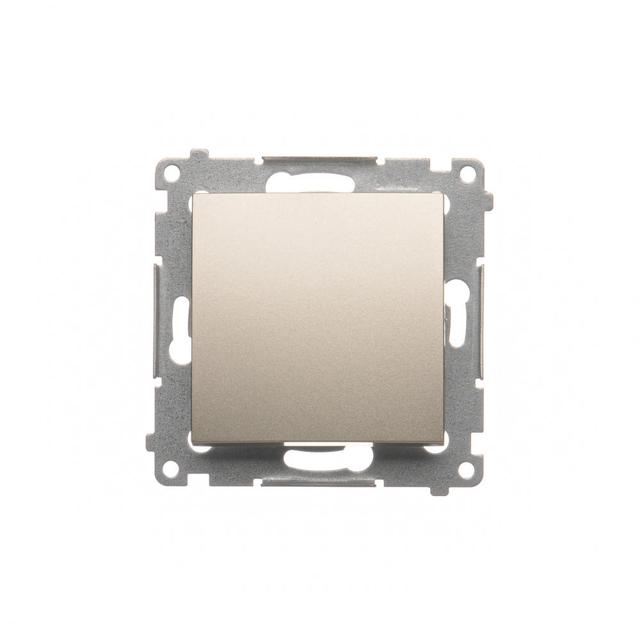 Simon 54 Łącznik schodowy bez piktogramu 10A 250V szybkozłączka złoty mat DW6.01/X/44 KONTAKT