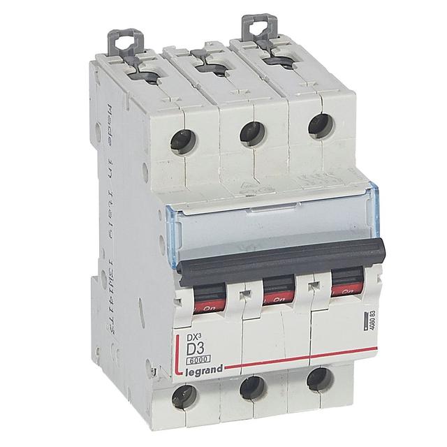 Wyłącznik Nadprądowy S 303 3P D3A 6kA DX3 408083 LEGRAND