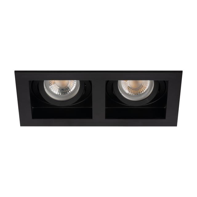 ARET 2xDTL B/B Oczko sufitowe ARET 2XDTL B/B prostokątny stop aluminium kolor czarny 1XGx5,3/GU10 KA