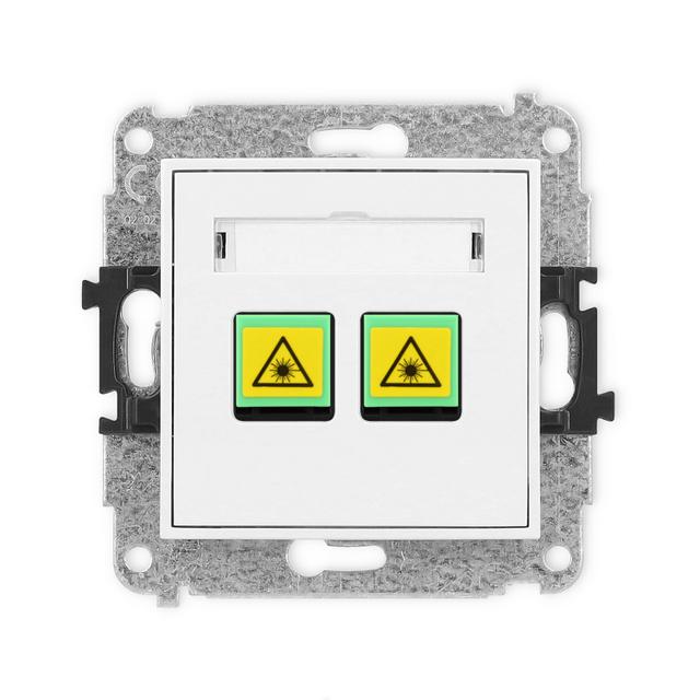 ICON Mechanizm gniazda światłowodowego/optycznego podwójnego biały
