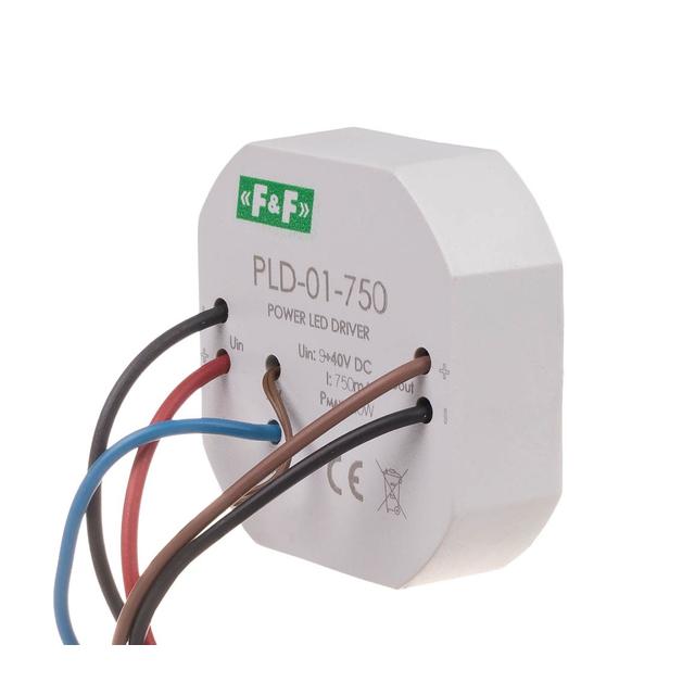 zasilacz LED mocy nap. wej. 5÷40V DC, montaż w puszce O61, 750W