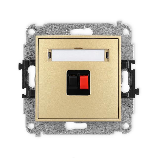 ICON Mechanizm gniazda głośnikowego pojedynczego złoty