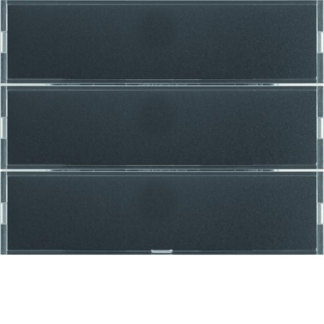 BERKER KNX e/s K.x Przycisk potrójny z polem opis. z diodami LED RGB i czujnikiem temperatury antracyt  80163776 HAGER