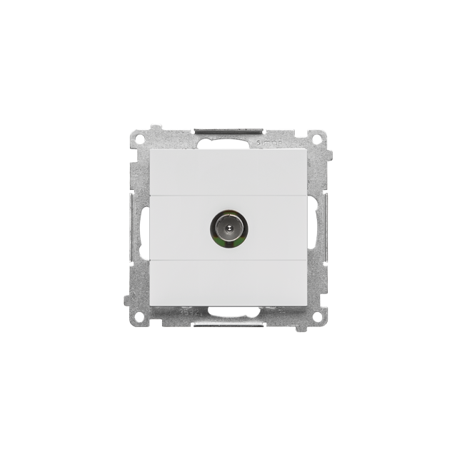 Simon 55 Gniazdo antenowe TV pojedyncze Do instalacji indywidualnych Jasnoszary mat