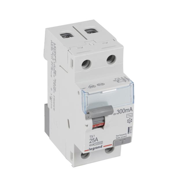 WYŁĄCZNIK RÓŻNICOWOPRĄDOWY P 302 2P 25A 300MA TYP AC SERII TX3, Legrand