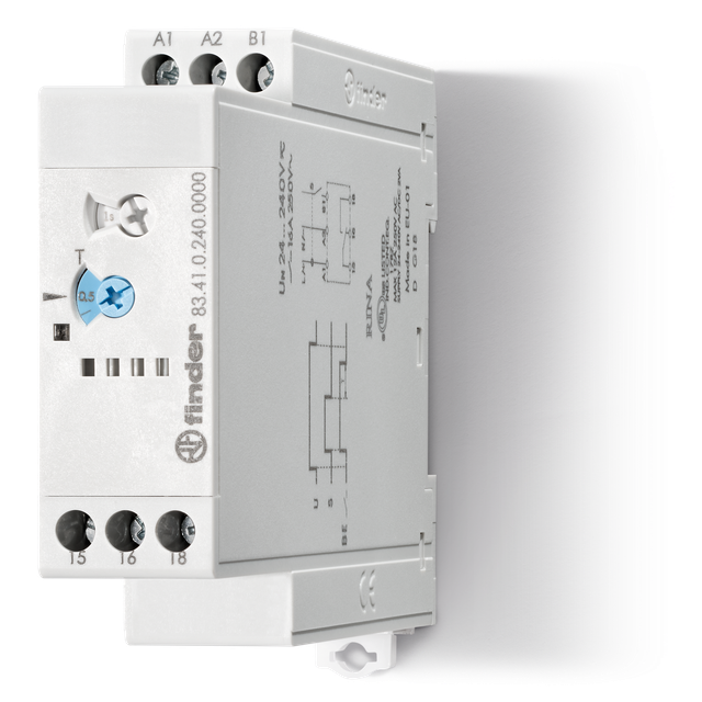 Przekaźnik czasowy modułowy serii 83: 1P 16A 24…240V AC/DC 83.41.0.240.0000 /5szt./ FINDER