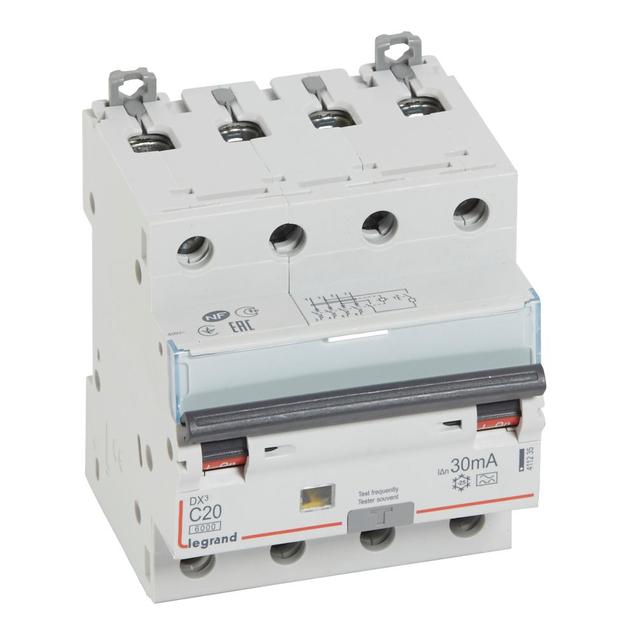 Wyłącznik Różnicowonadprądowy P 314 4P C20A 30Ma Typa DX3 411235 LEGRAND