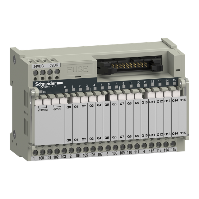 Modicon ABE7, podbaza do elektromechanicznych przekaźników, 16 kanałów, przekaźnik 5 mm ABE7R16T111