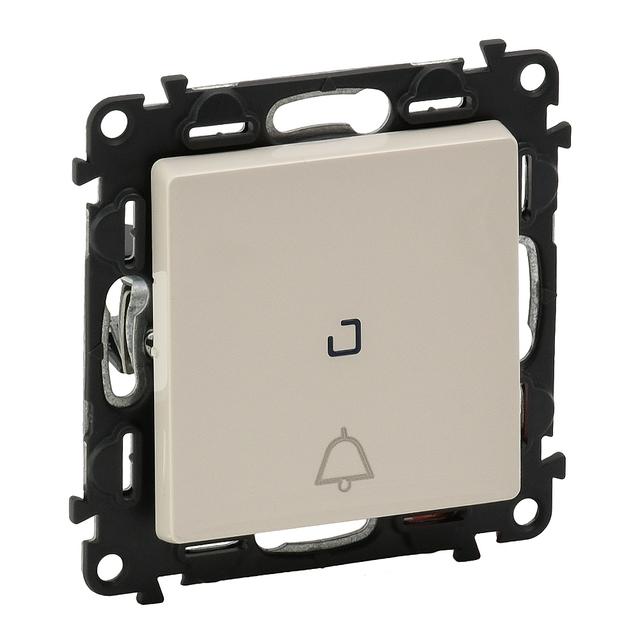 VALENA LIFE PRZYCISK PRZEŁĄCZY NO/NC PODŚWIETLANY Z SYMBOLEM DZWONKA ALUMINIUM 6 A - 250 V~, Legrand