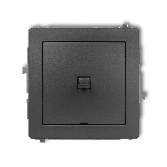 DECO Mechanizm łącznika krzyżowego w stylu amerykańskim (jeden klawisz, bez piktogramu) grafitowy