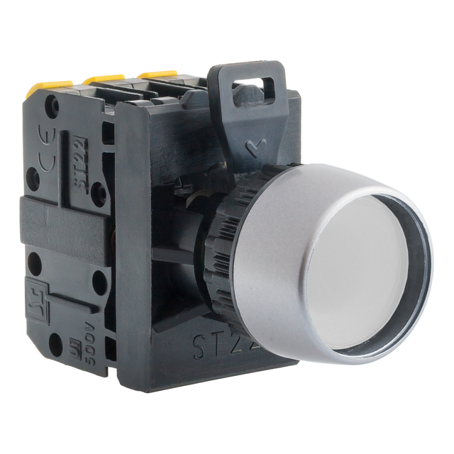 PRZYCISK KRYTY PODŚW BIAŁY 1 ZW 1 ROZ AC(24V-230V),DC(24V-110V)